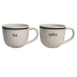 Rae Dunn By Magenta Artisan Blue Line Collection Tea & Coffee